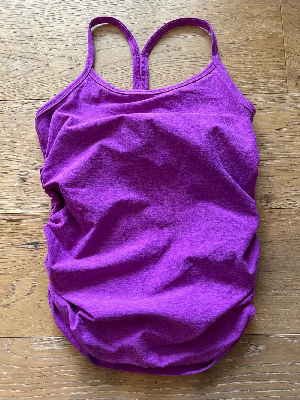 Beyond Yoga Purple Racerback Maternity Tank